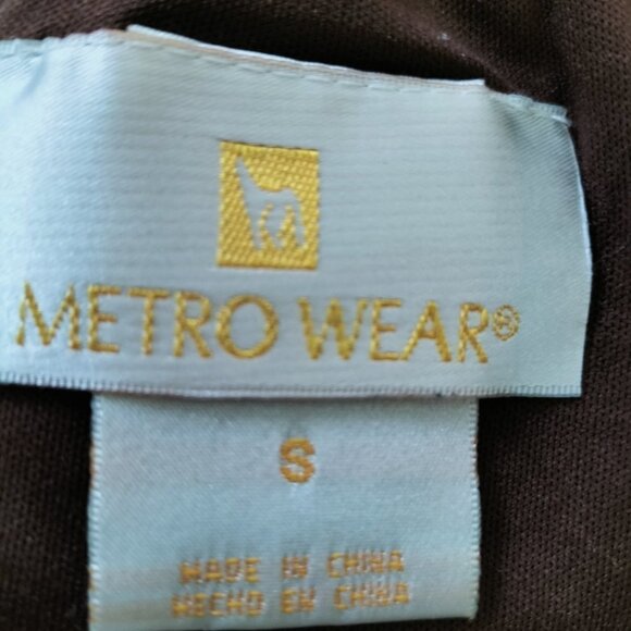 (SK 16) Metro Wear Green Pink  Leaf Print A Line Skirt Size Small - Picture 5 of 7